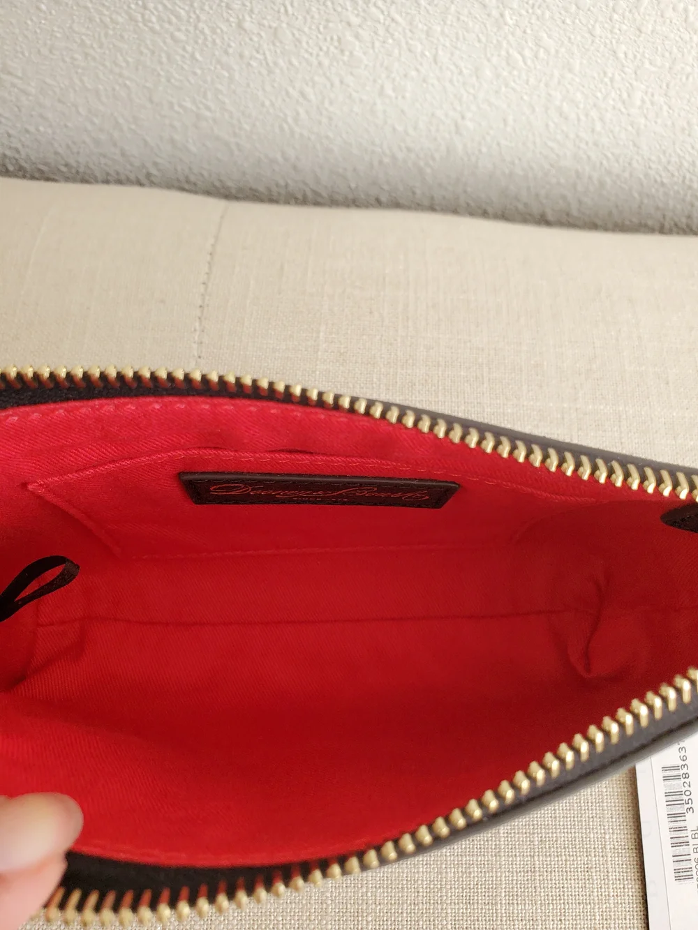 Dooney & Bourke Black Saffiano Leather Cosmetic Pouch